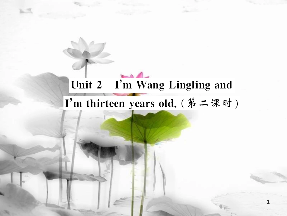 ilzAAA七年级英语上册 Module 1 My classmates Unit 2 I’m Wang Lingling and I’m thirteen years old（第2课时）课件 （新版）外研版_第1页