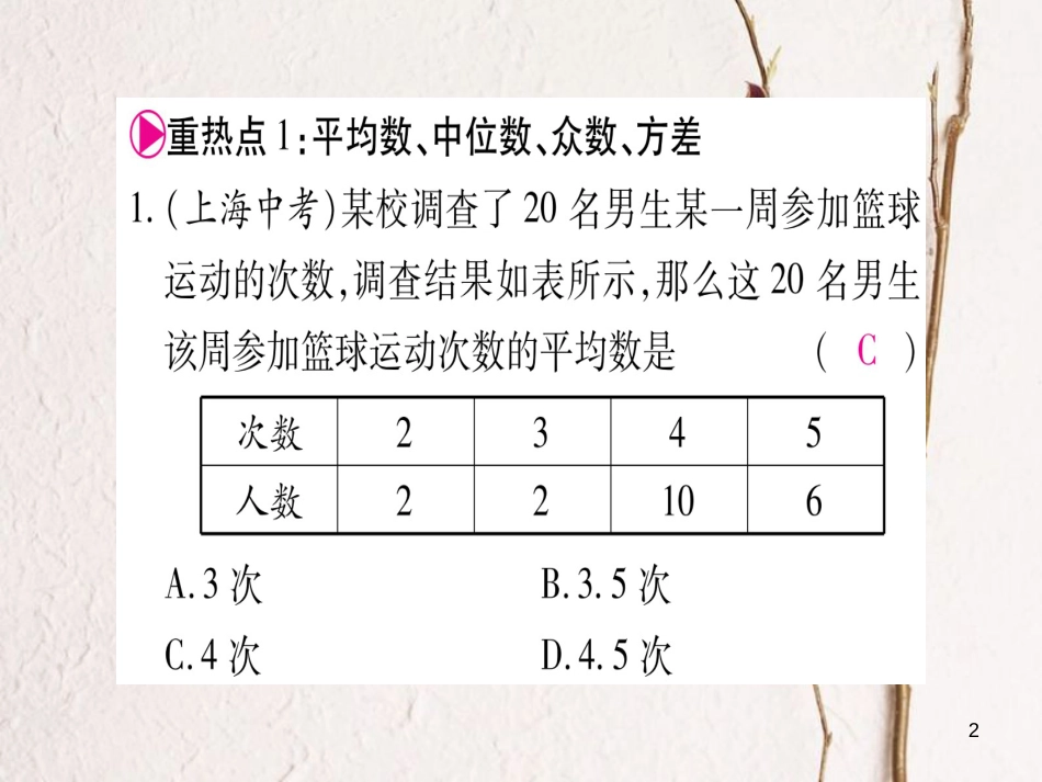 八年级数学下册 第20章 中考重热点突破课件 （新版）新人教版_第2页