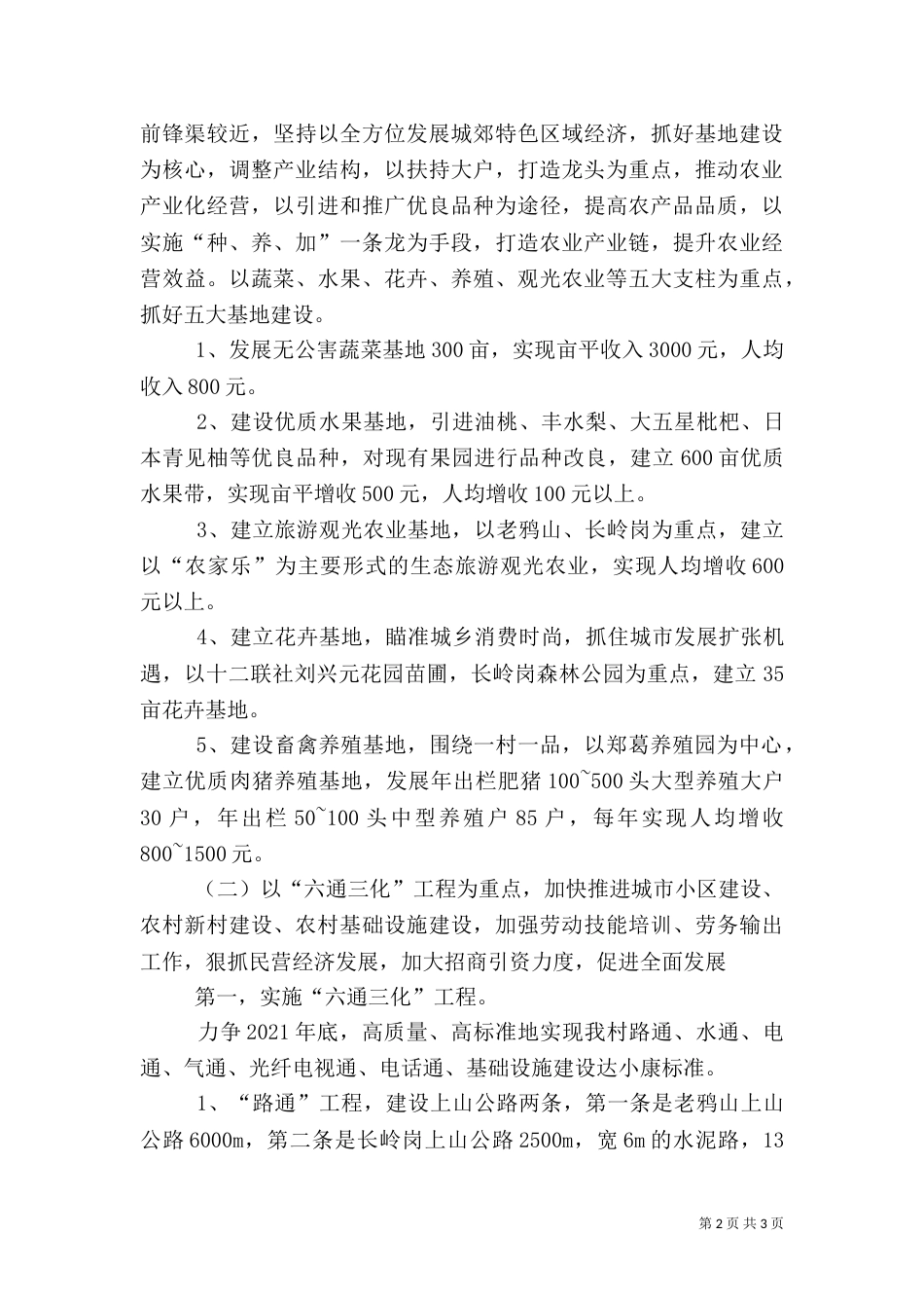 村全面建设小康社会发展规划_第2页