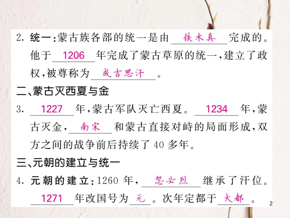 七年级历史下册 第二单元 第10课 蒙古族的兴起与元朝的建立课件 新人教版_第2页