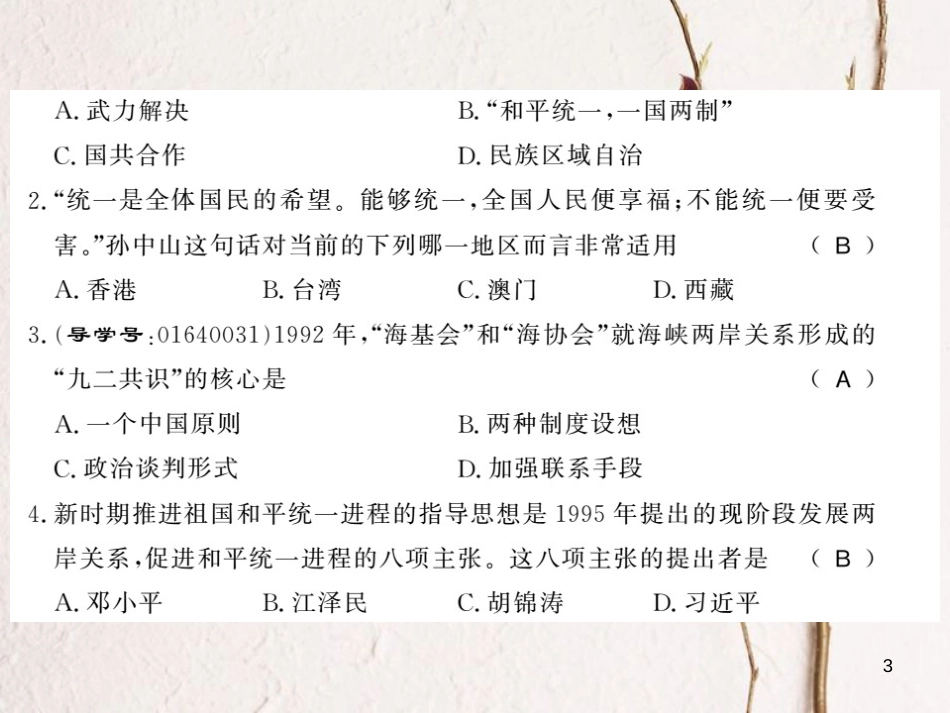 八年级历史下册 第四单元 建设中国特色社会主义道路的开拓 第十七课 推进祖国和平统一的历史进程课件 岳麓版_第3页