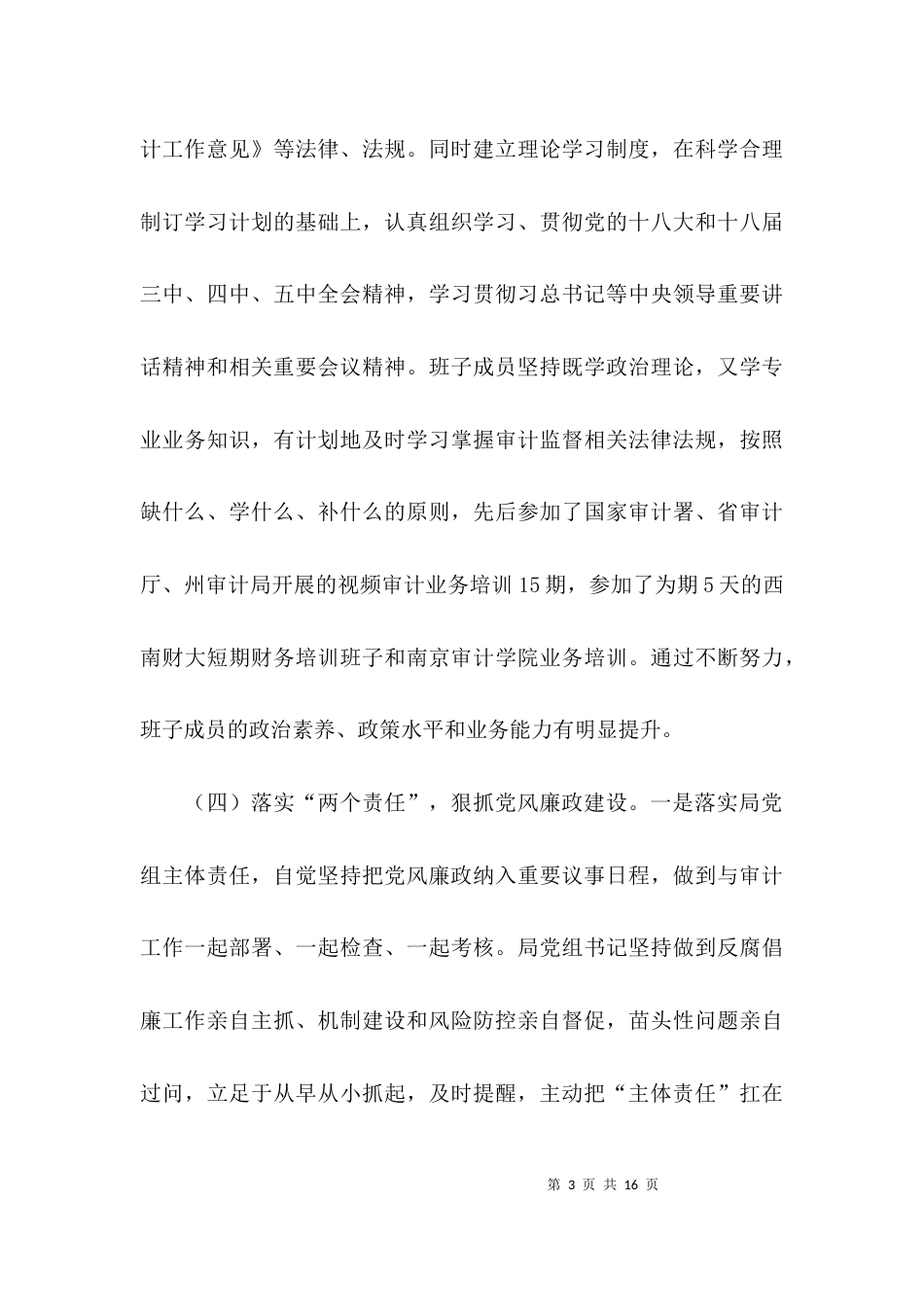 审计局领导班子的综合述职报告_第3页