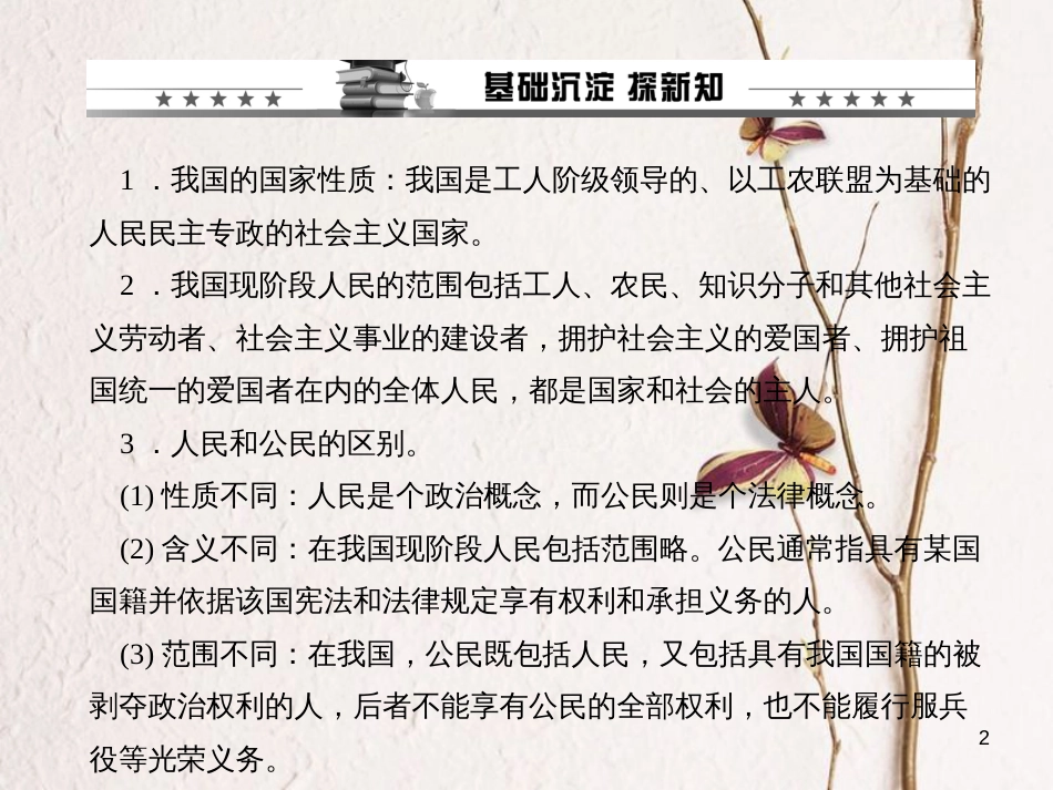 八年级政治下册 第一单元 权利义务伴我行 第一课 国家的主人 广泛的权利 第一框 人民当家作主的国家课件 新人教版[共16页]_第2页