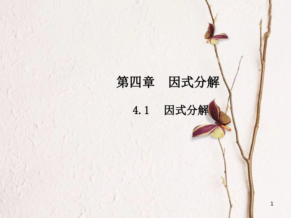 八年级数学下册 4 因式分解 4.1 因式分解课件 （新版）北师大版_第1页