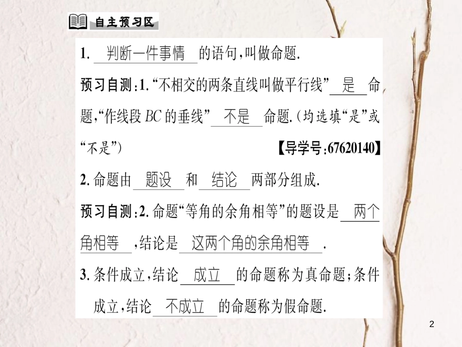 aabAAA八年级数学上册 13.1 命题、定理与证明课件 （新版）华东师大版_第2页