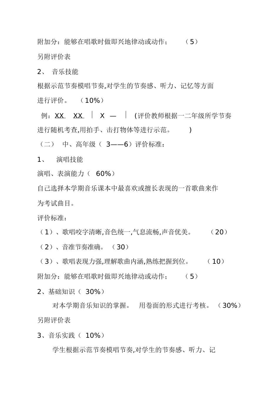 小学音乐学科期末评价方案[共11页]_第2页