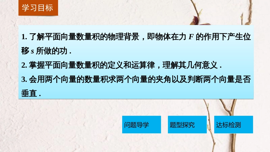 高中数学 第二章 平面向量 2.4.1 平面向量数量积的物理背景及其含义（1）课件 新人教A版必修4_第2页