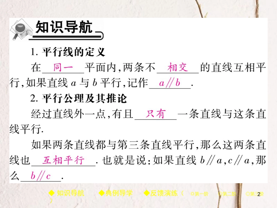 七年级数学下册 5.2 平行线及其判定 5.2.1 平行线课件 （新版）新人教版_第2页