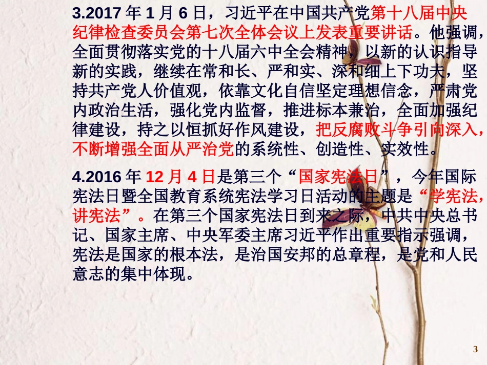 山东省潍坊中考政治 专题复习五 实施依法治国 全面从严治党课件[共16页]_第3页