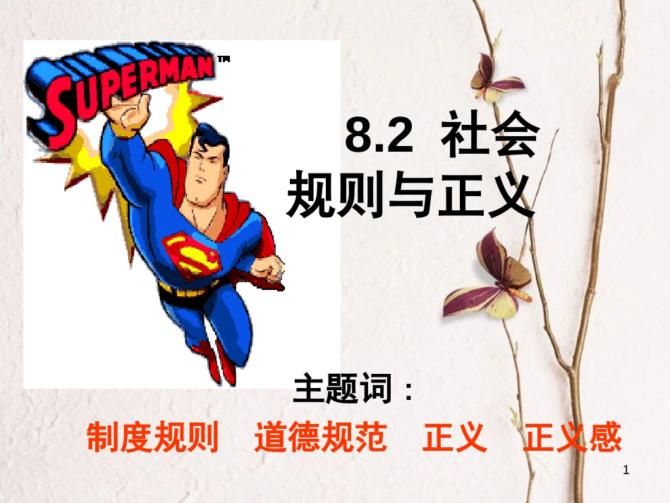 八年级政治下册 第八单元 我们的社会责任 8.2 社会规则与正义教学课件 粤教版_第1页