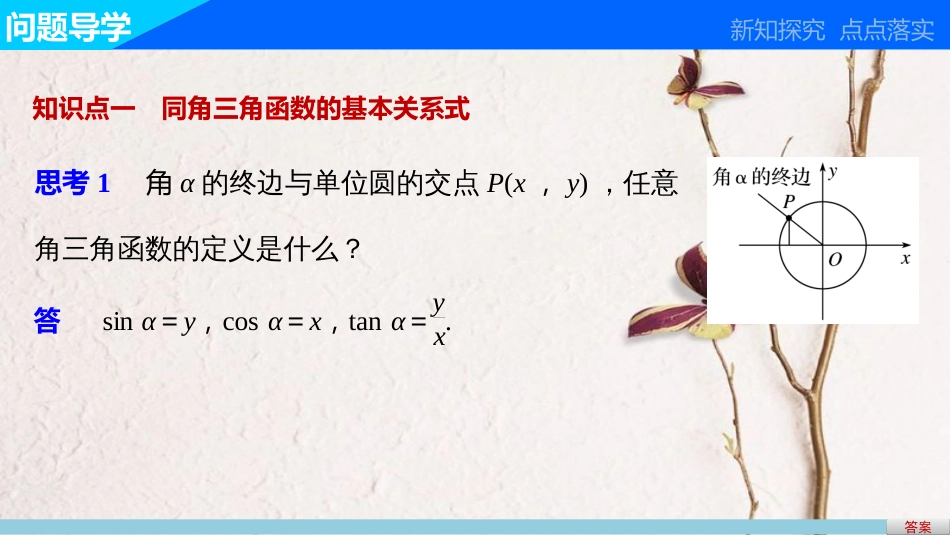 高中数学 第一章 三角函数 1.2.2 同角三角函数的基本关系课件 新人教A版必修4[共31页]_第3页