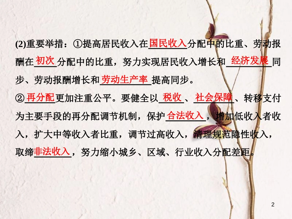 高中政治 第三单元 收入与分配 第七课 个人收入的分配 第二框 收入分配与社会公平课件 新人教版必修1_第2页