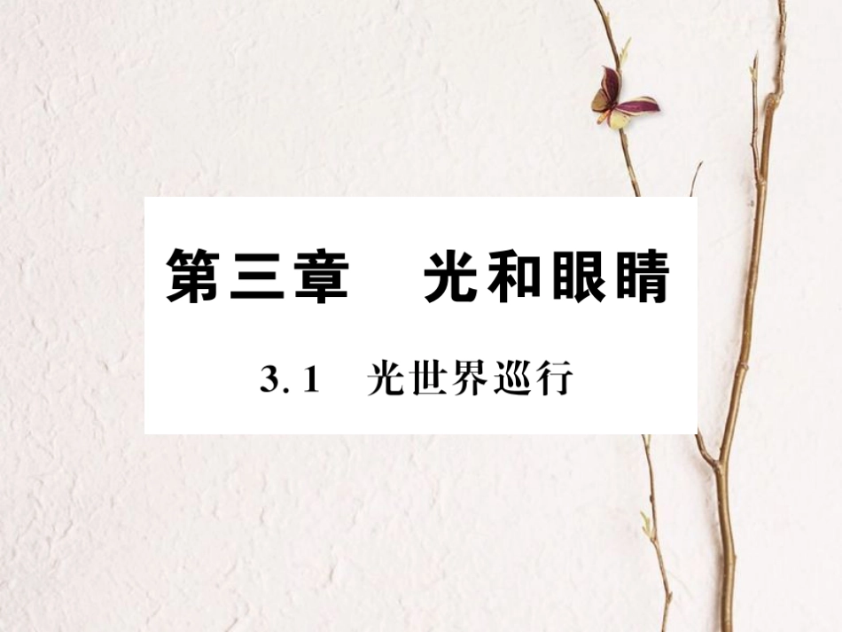 八年级物理上册 3.1 光世界巡行习题课件 （新版）粤教沪版_第1页