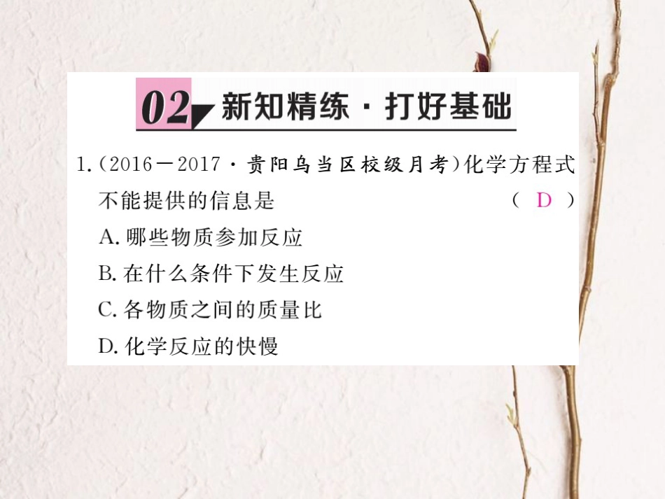 （贵州专）九年级化学上册 第五单元 课题1 第2课时 化学方程式复习课件 （新）新人教版_第3页