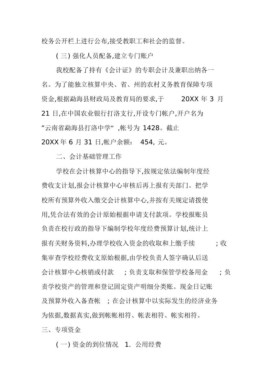 XX学校财务自查报告[共23页]_第3页