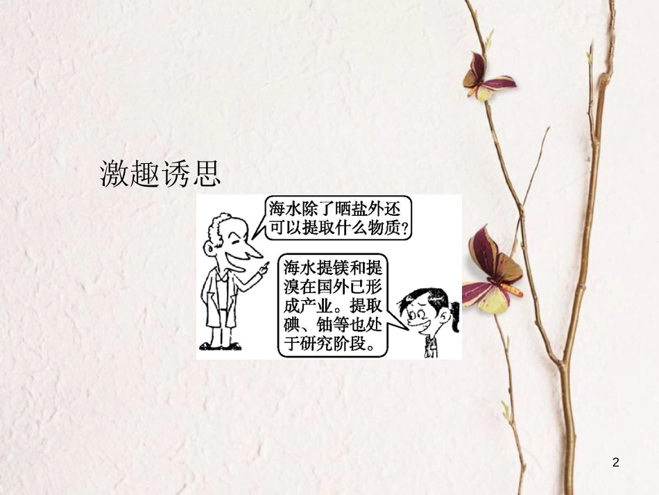高中化学 第二单元 化学与资源开发利用 课题2 海水的综合利用 第2课时课件 新人教版选修2_第2页