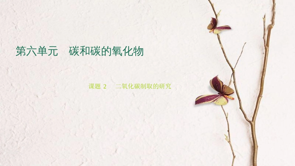 九年级化学上册 第六单元 碳和碳的氧化物 课题2 二氧化碳制取的研究课件 （新版）新人教版[共26页]_第1页