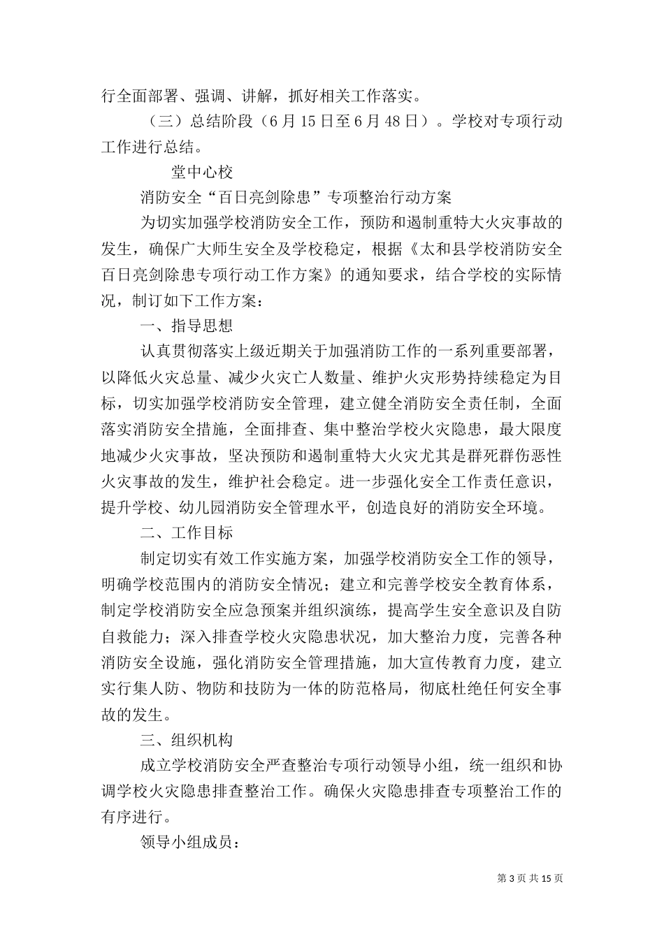 消防安全专项整治行动方案_第3页