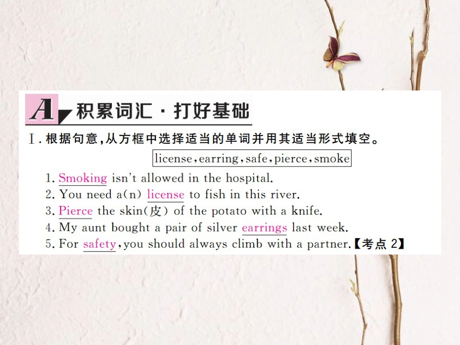 （河北专）九年级英语全册 Unit 7 Teenagers should be allowed to choose their own clothes（第1课时）习题课件 （新）人教新目标版_第2页
