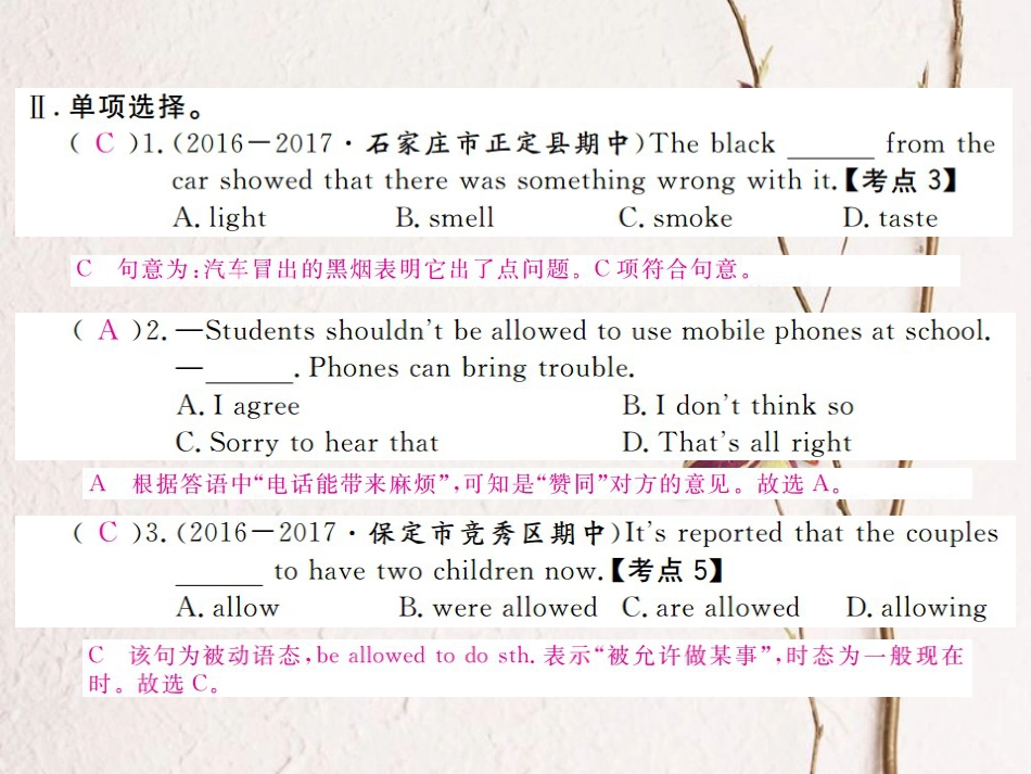 （河北专）九年级英语全册 Unit 7 Teenagers should be allowed to choose their own clothes（第1课时）习题课件 （新）人教新目标版_第3页