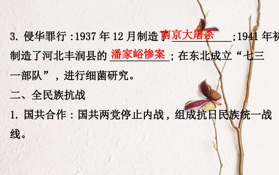 （通史）高考历史一轮复习 第三单元 近代中国反侵略、求民主的潮流 3.11 抗日战争与解放战争课件 新人教_第3页