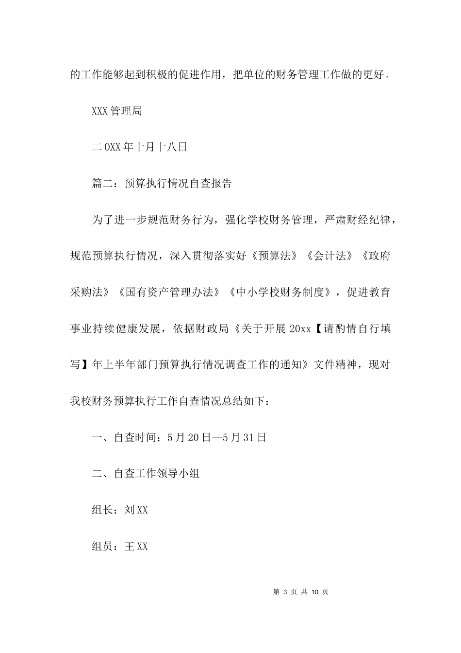 预算执行工作自查报告_第3页