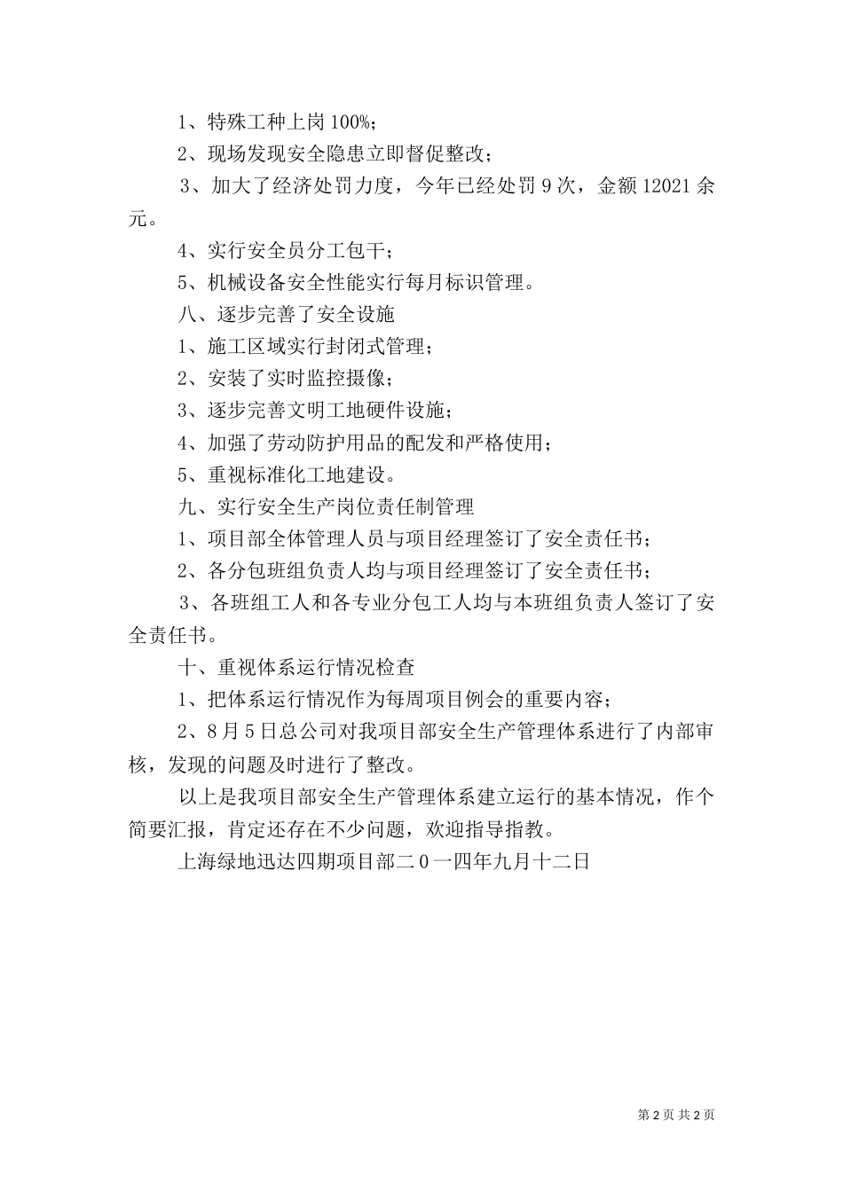 生产安全处体系运行情况汇报（二）_第2页