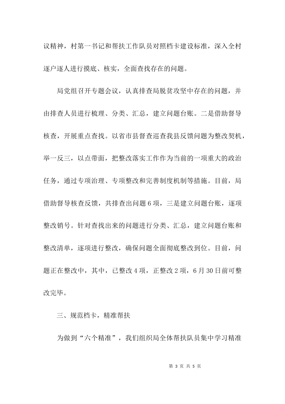 脱贫攻坚问题整改报告范文_第3页