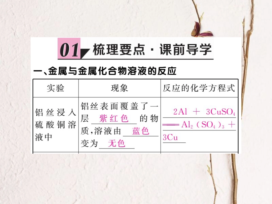 （贵州专）九年级化学下册 第八单元 课题2 第2课时 金属活动性顺序复习课件 （新）新人教版_第2页