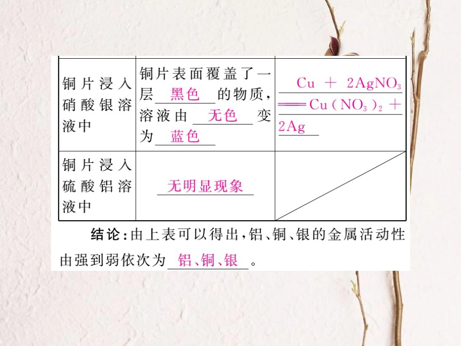 （贵州专）九年级化学下册 第八单元 课题2 第2课时 金属活动性顺序复习课件 （新）新人教版_第3页
