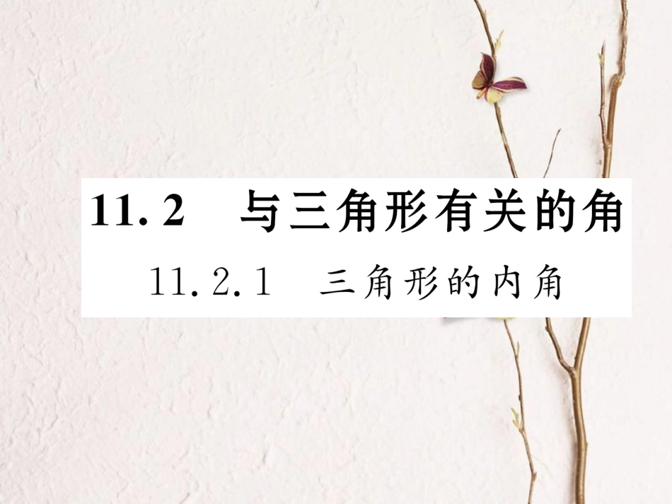 八年级数学上册 11.2.1 三角形的内角课件 （新版）新人教版[共25页]_第1页