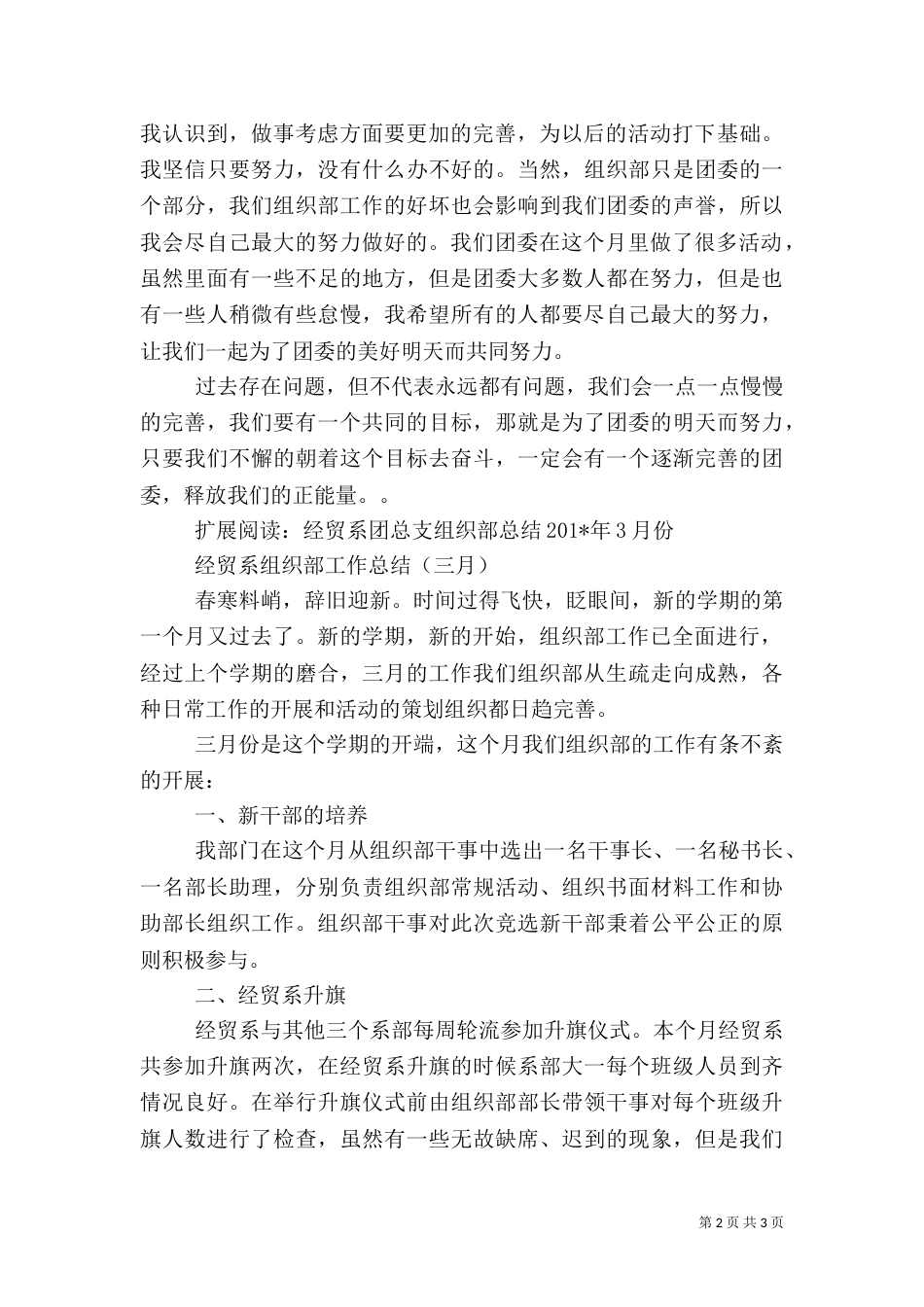 电力系团总支组织部三月份总结_第2页