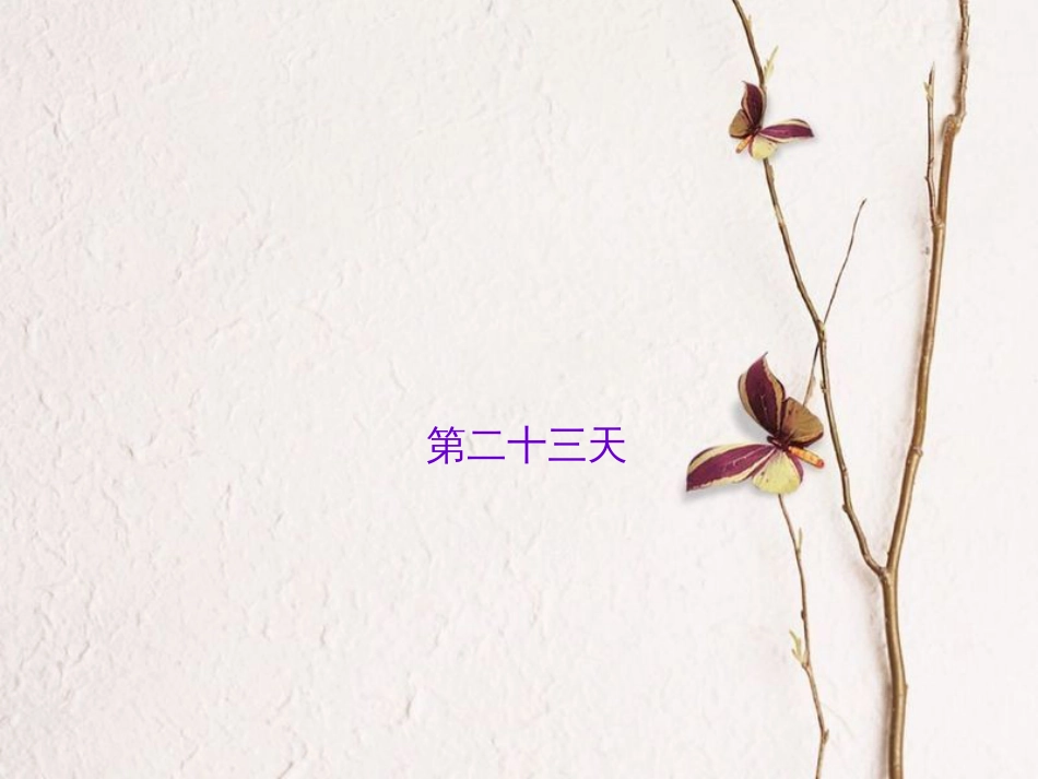 山西省中考语文 第二十三天抢分宝课件_第1页