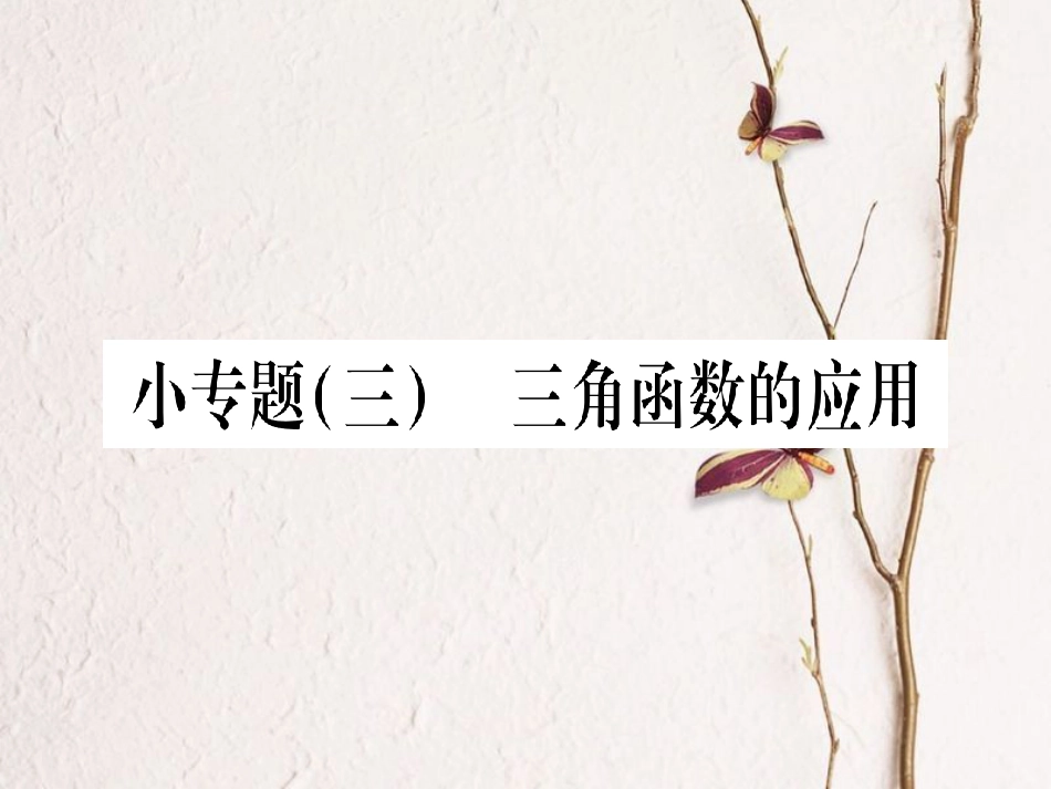 九年级数学上册 小专题（三）三角函数的应用习题课件 （新版）华东师大版_第1页