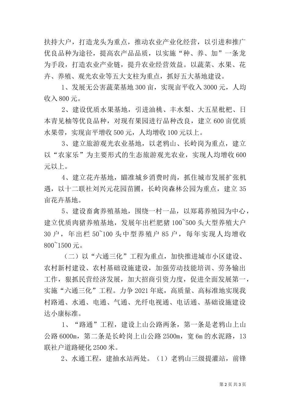村全面建设小康社会发展规划（四）_第2页