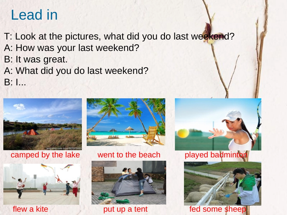 （水滴系列）七年级英语下册 Unit 12 What did you do last weekend（第6课时）Section B（3a-self check）课件 （新）人教新目标_第3页