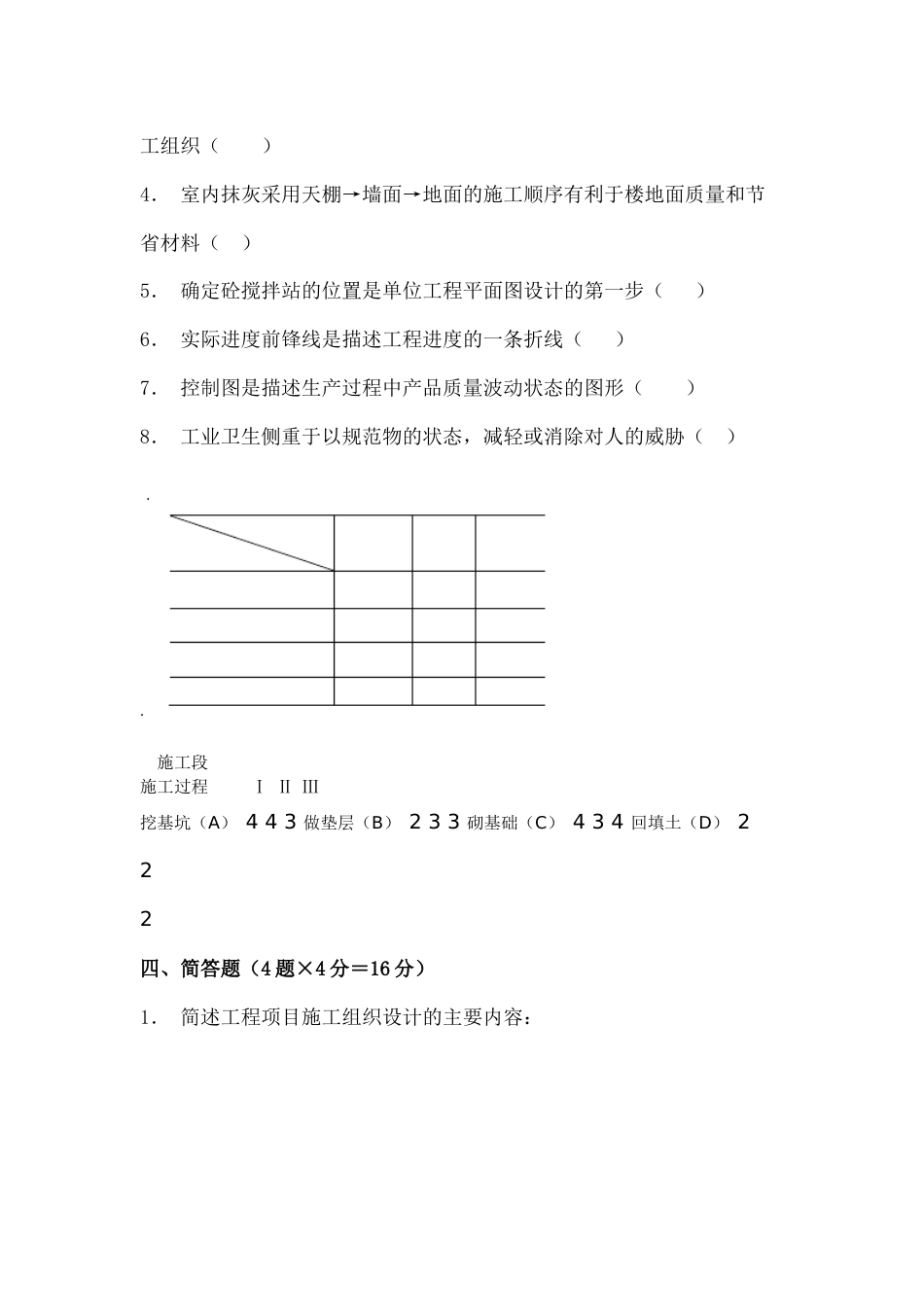 工程项目管理试题及答案(历年必考)出题精选[19页]_第3页