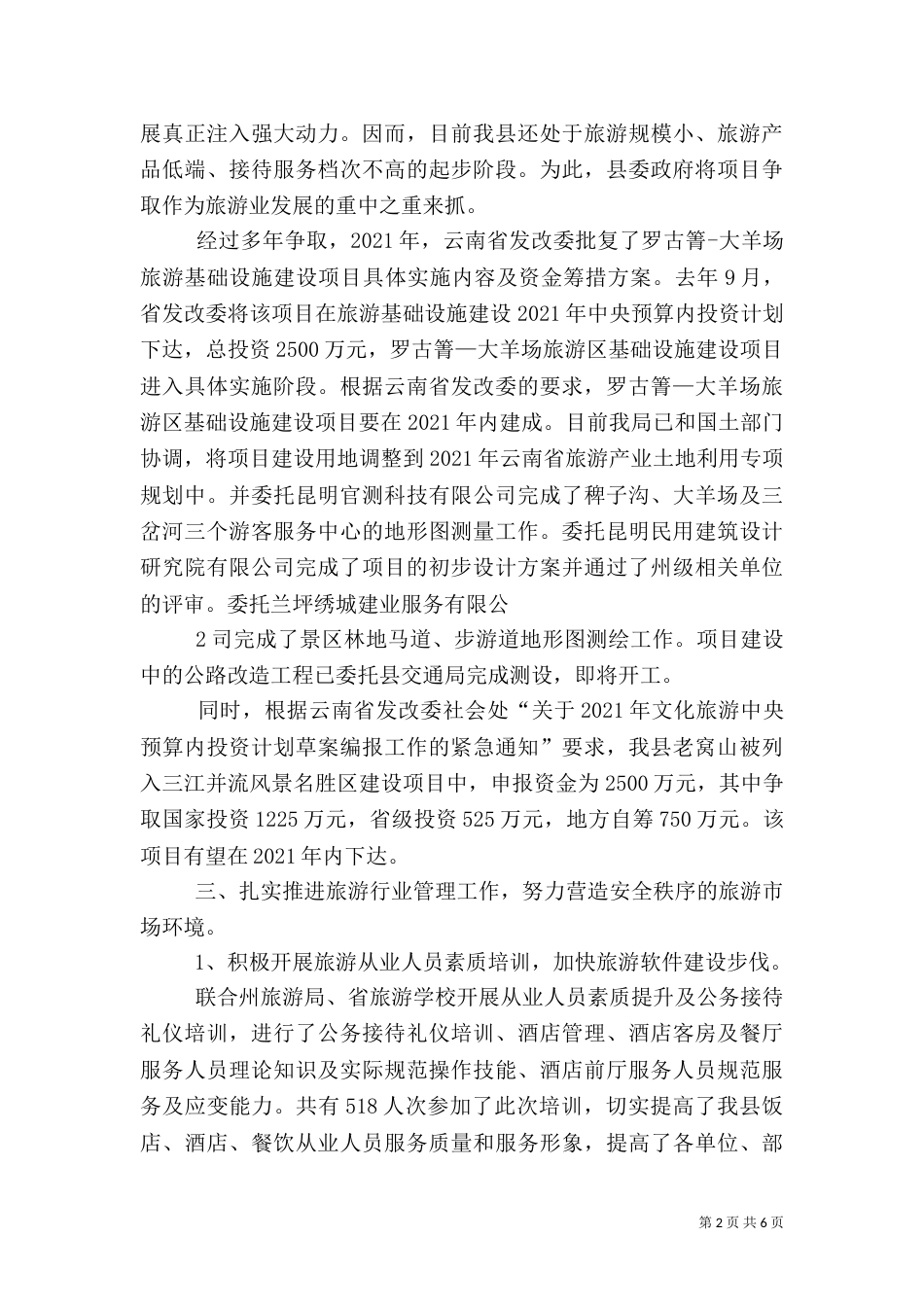 旅游工作总结（三）_第2页
