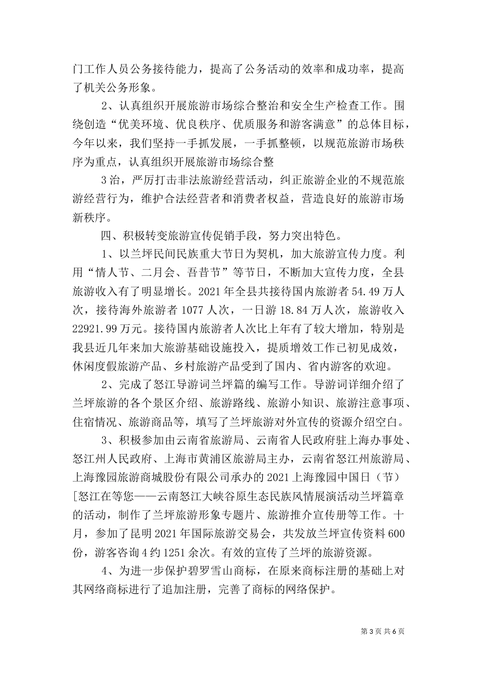 旅游工作总结（三）_第3页