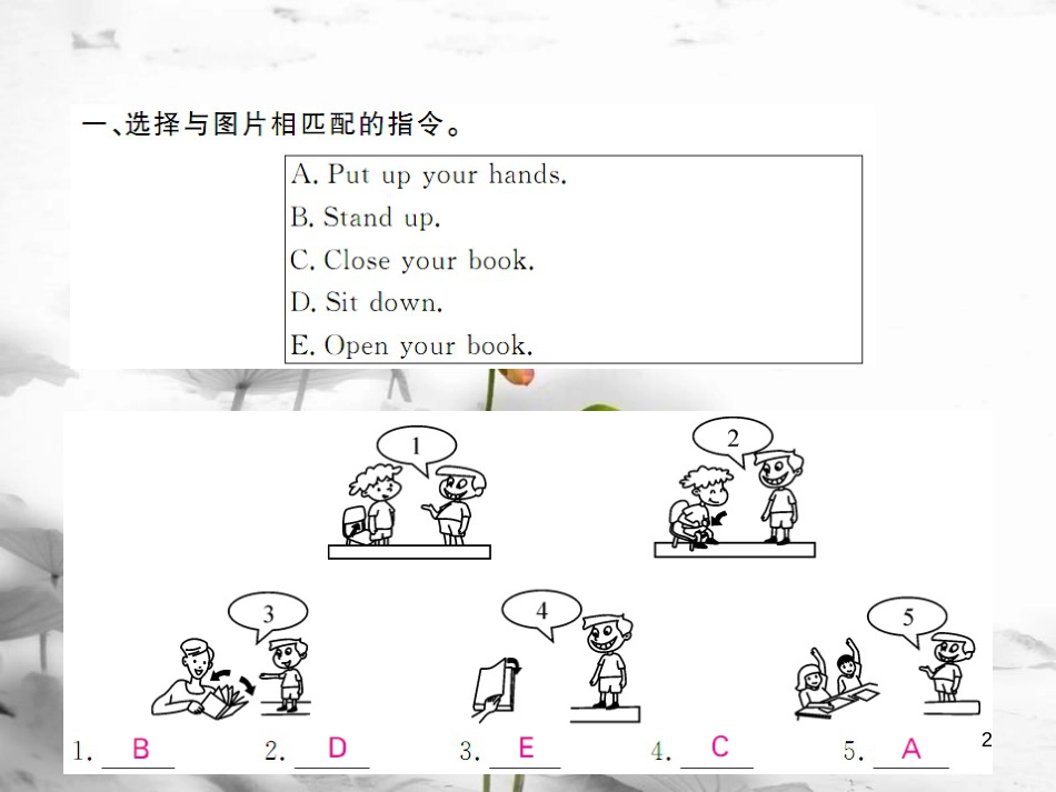 nhfAAA七年级英语上册 Starter Module 2 My English lesson Unit 1 Open your book课件 （新版）外研版_第2页