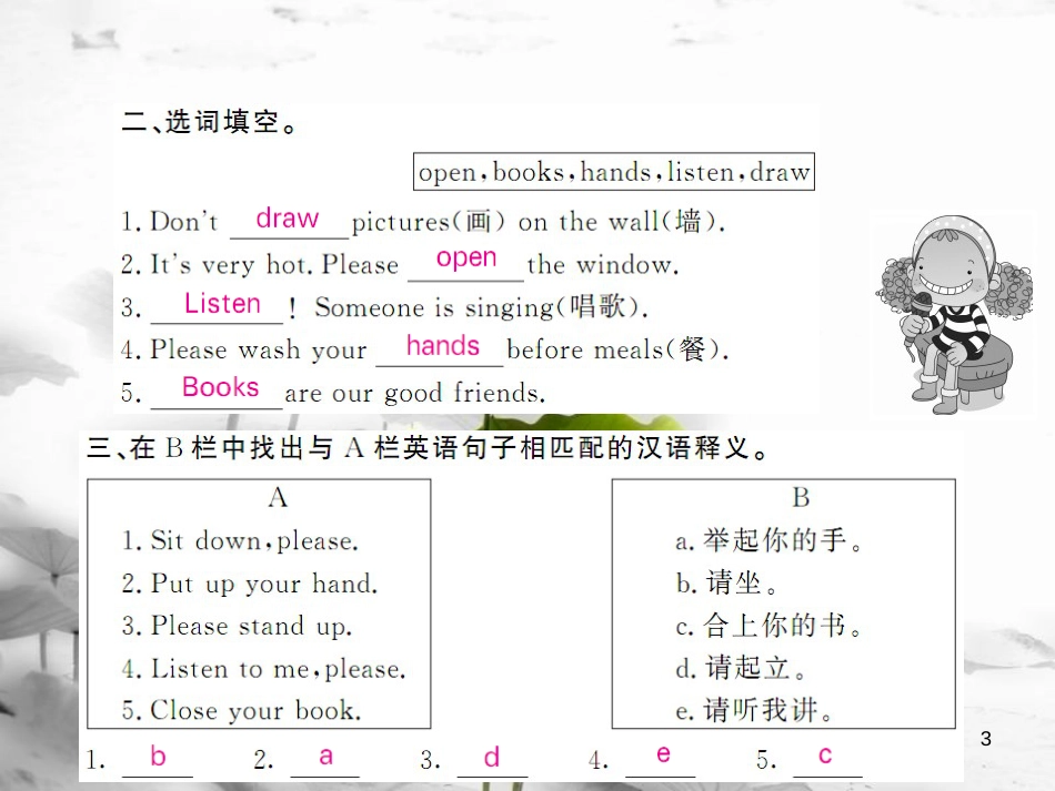 nhfAAA七年级英语上册 Starter Module 2 My English lesson Unit 1 Open your book课件 （新版）外研版_第3页