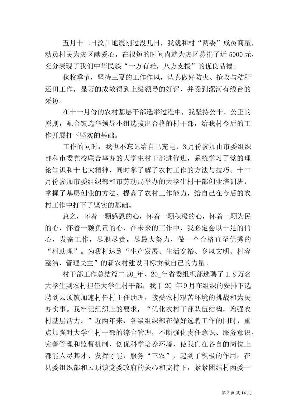 村干部工作总结（一）_第3页
