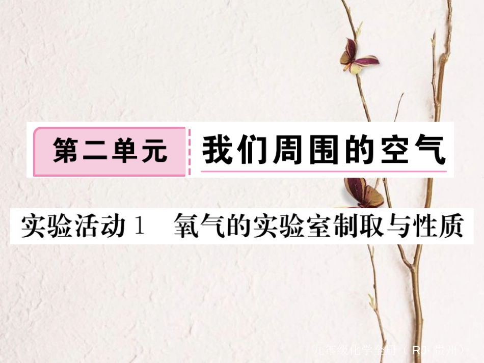 （贵州专）九年级化学上册 第二单元 活动实验1 氧气的实验室制取与性质复习课件 （新）新人教版_第1页