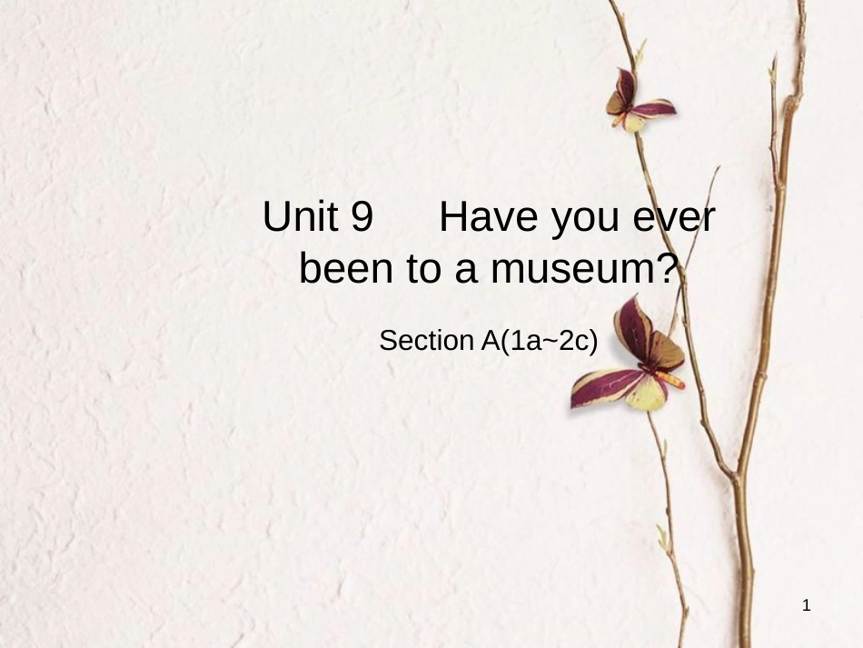 八年级英语下册 Unit 9 Have you ever been to a museum Section A（1a-2c）课件 （新版）人教新目标版_第1页