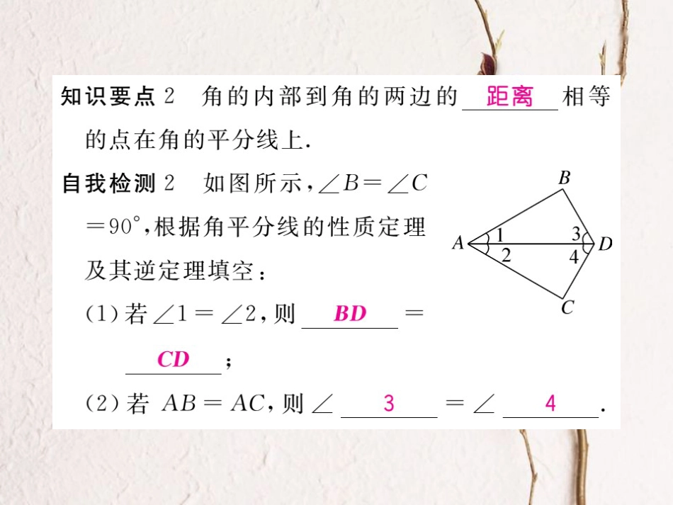 八年级数学上册 16.3 角的平分线习题课件 （新版）冀教版_第3页