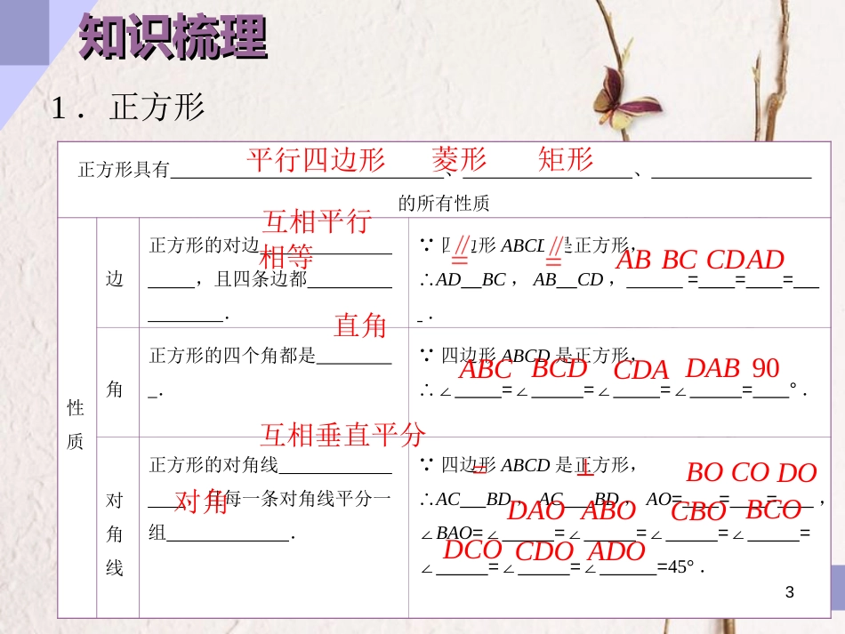 中考数学 第19讲 特殊的平行四边形复习课件2 （新版）北师大版[共17页]_第3页