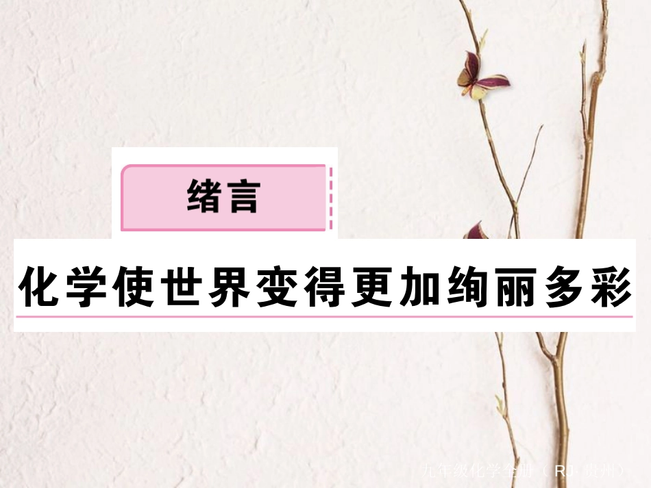 （贵州专）九年级化学上册 绪言 化学使世界变得更加绚丽多彩复习课件 （新）新人教版_第1页