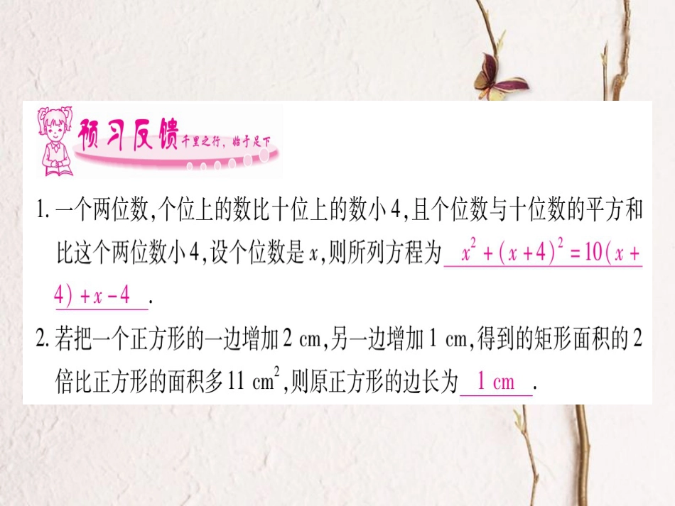 九年级数学上册 2.6 应用一元二次方程习题课件 （新版）北师大版_第2页