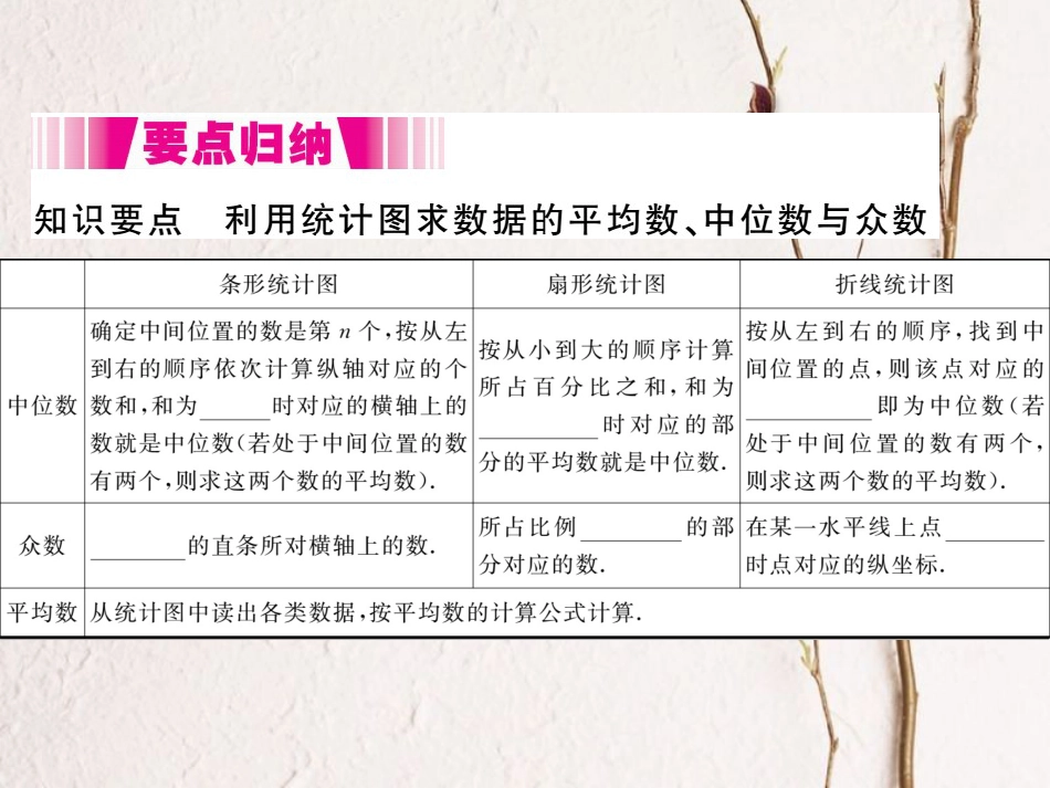 八年级数学上册 6.3 从统计图分析数据的集中趋势（小册子）课件 （新版）北师大版_第1页