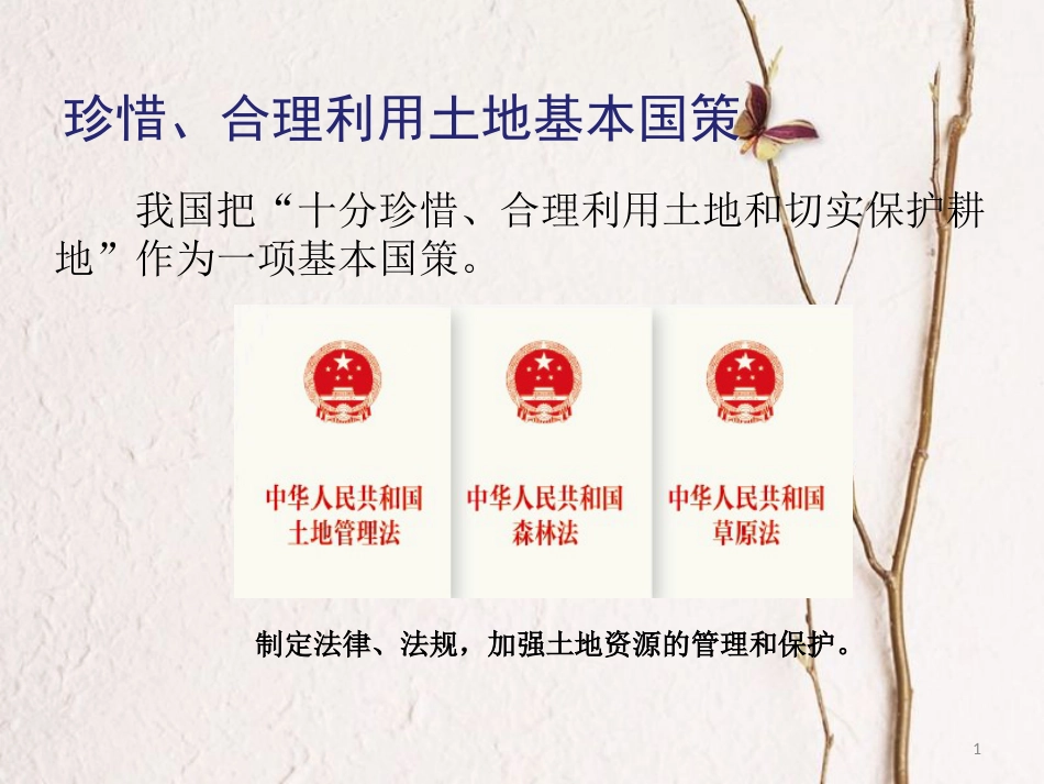 七年级地理下册 第四章 第二节 土地资源与农业 珍惜、合理利用土地基本国策课件 中图版[共4页]_第1页